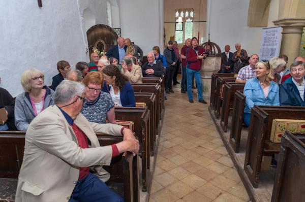 Church almost full of visitors who came to see the exhibition.