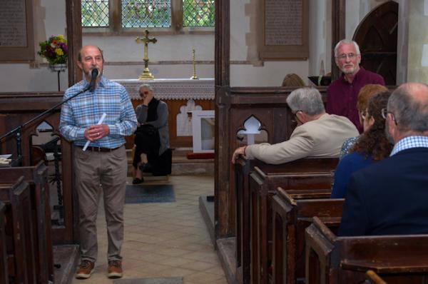 Peter Reddick explaining the underpinning project.