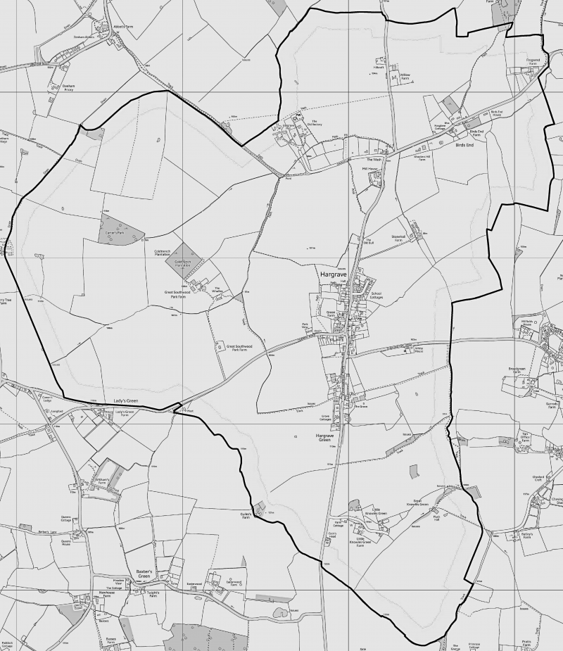 Hargrave Parish Boundary Map